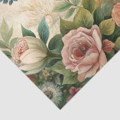 Waterverf  shabby chique pauw blush rozen tissuepapier (Detail)