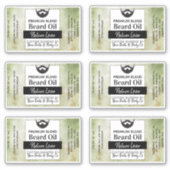 Waterverf Shades of Green Beard Oil + Ingrediënten Sticker (Voorkant)