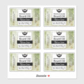 Waterverf Shades of Green Beard Oil + Ingrediënten Sticker (Vel)