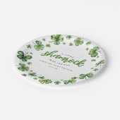 Waterverf Shamrock Baby shower Papieren Bordje (Gekanteld)