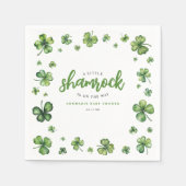 Waterverf Shamrock Baby shower Servet (Voorkant)