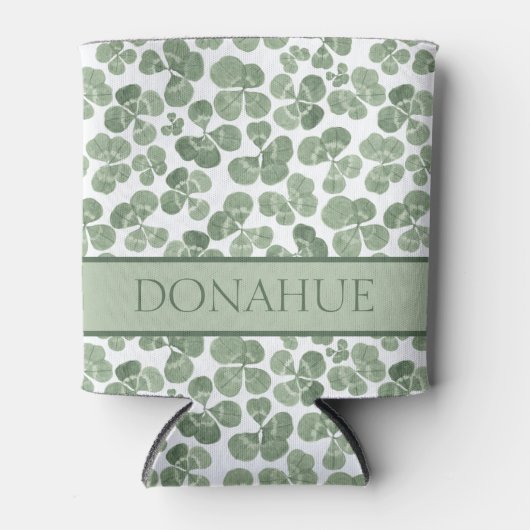 Waterverf Shamrock Clover Patterned Blikjeskoeler (Voorkant)