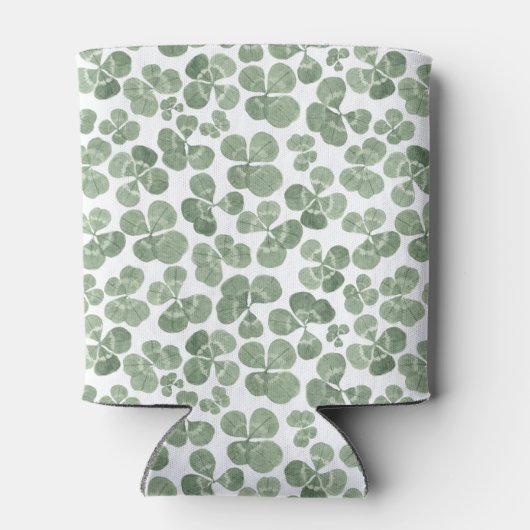 Waterverf Shamrock Clover Patterned Blikjeskoeler (Achterkant)