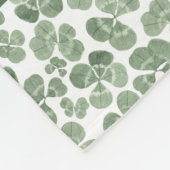 Waterverf Shamrock Clover Patterned Fleece Deken (Hoek)