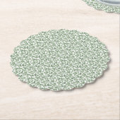Waterverf Shamrock Clover Patterned Kartonnen Onderzetters (Gekanteld)