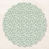 Waterverf Shamrock Clover Patterned Kartonnen Onderzetters (Voorkant)