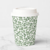 Waterverf Shamrock Clover Patterned Papieren Bekers (Links)