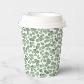Waterverf Shamrock Clover Patterned Papieren Bekers (Rechts)