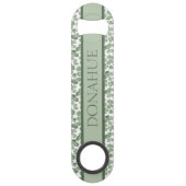 Waterverf Shamrock Clover Patterned Speed Flessenopener (Voorkant)