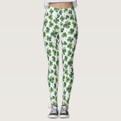 Waterverf Shamrock Leggings (Voorkant)