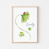 Waterverf Shamrock Lucky Poster