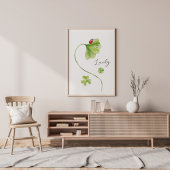 Waterverf Shamrock Lucky Poster