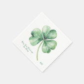 Waterverf Shamrock moge uw zegeningen talrijk zijn Servet (Hoek)