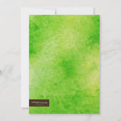 Waterverf Shamrock Party Invitation Kaart (Achterkant)