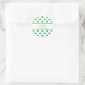 "Waterverf Shamrock Pattern"-Adresetiketten Ronde Sticker (Tas)