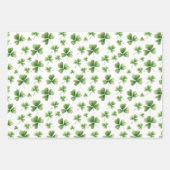 Waterverf Shamrock Pattern Inpakpapier Vel (Voorkant 2)