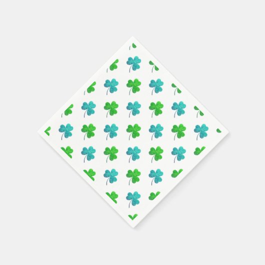 Waterverf Shamrock Pattern Servetten (Hoek)