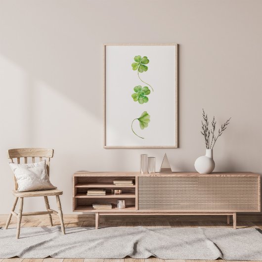 Waterverf Shamrock Poster