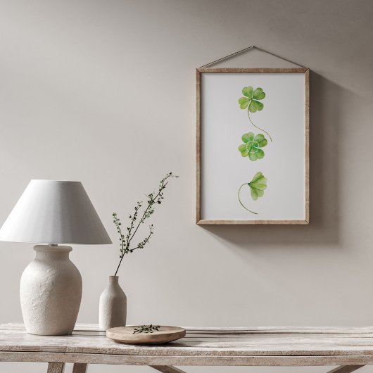 Waterverf Shamrock Poster