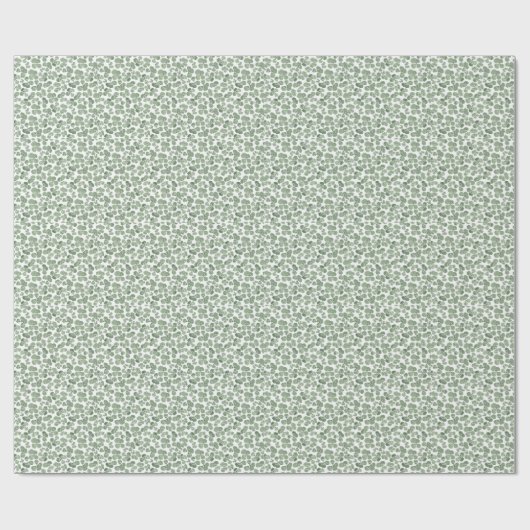 Waterverf Shamrock St. Patrick's Clover Patterned Cadeaupapier (Vlak)