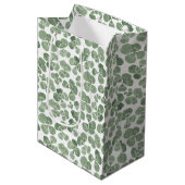 Waterverf Shamrock St. Patrick's Clover Patterned Medium Cadeauzakje (Voorkant Gekanteld)