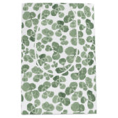 Waterverf Shamrock St. Patrick's Clover Patterned Medium Cadeauzakje (Voorkant)