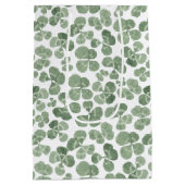 Waterverf Shamrock St. Patrick's Clover Patterned Medium Cadeauzakje (Achterkant)