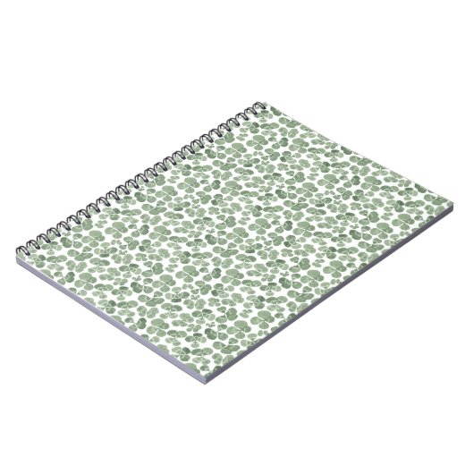 Waterverf Shamrock St. Patrick's Clover Patterned Notitieboek (Linkerzijde)