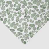 Waterverf Shamrock St. Patrick's Clover Patterned Tissuepapier (Detail)