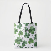 Waterverf Shamrock Tote Bag (Voorkant)
