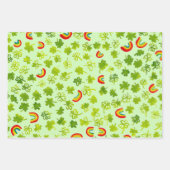 Waterverf Shamrocks & Rainbows Irish St Patty's Inpakpapier Vel (Voorkant 2)