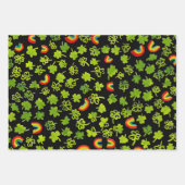 Waterverf Shamrocks & Rainbows St Patricks Day Inpakpapier Vel (Voorkant 2)