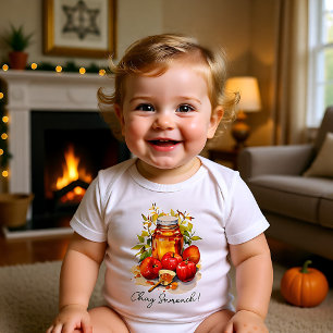Waterverf Shanah Tovah met honingpot Romper