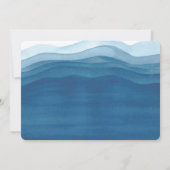 Waterverf Shark Birthday Invitation Kaart (Achterkant)