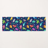 Waterverf Shark Family Schattig Aangepast Yogamat (Achterkant (horizontaal))