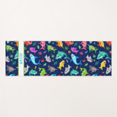Waterverf Shark Family Schattig Aangepast Yogamat (Voorkant (horizontaal))