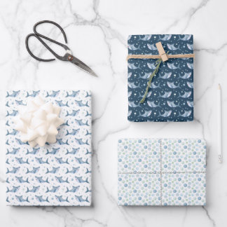 Waterverf Shark Gift Wrapping Paper Variety Pack