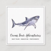 Waterverf Shark Square Visitekaartje (Voorkant)