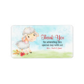 Waterverf Sheep Boerderij Hartelijk dank Etiket (Voorkant)