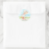 Waterverf Sheep Boerderij Hartelijk dank Ronde Sticker (Tas)