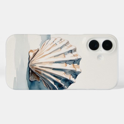 Waterverf Shell iPhone / iPad case (Achterkant (horizontaal))