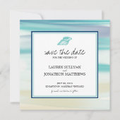 Waterverf Shell Wedding Save the Date (Voorkant)