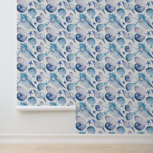 Waterverf Shells Behang