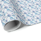Waterverf Shells Cadeaupapier (Rol Hoek)