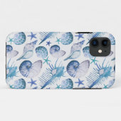 Waterverf Shells Case-Mate iPhone Case (Achterkant (horizontaal))