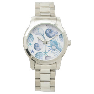 Waterverf Shells Horloge