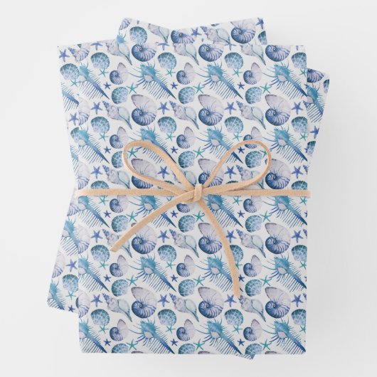 Waterverf Shells Inpakpapier Vel (In situ)