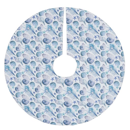 Waterverf Shells Kerstboom Rok (Voorkant)