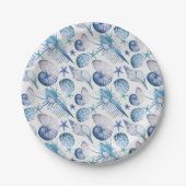 Waterverf Shells Papieren Bordje (Voorkant)
