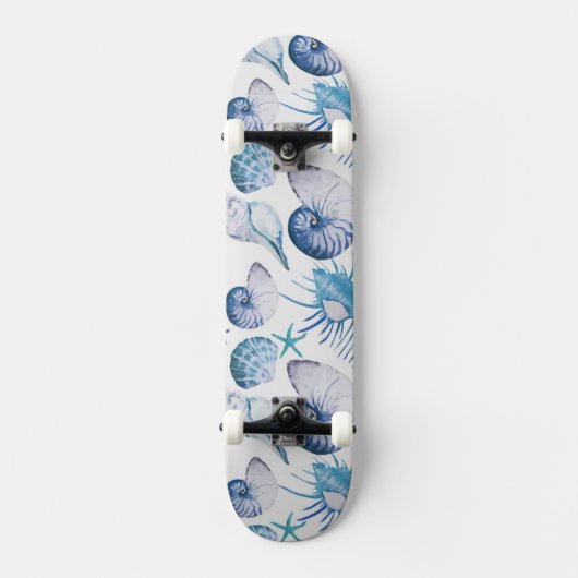 Waterverf Shells Persoonlijk Skateboard (Voorkant)